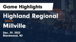 Highland Regional  vs Millville  Game Highlights - Dec. 29, 2022