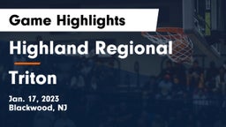 Highland Regional  vs Triton  Game Highlights - Jan. 17, 2023