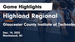 Highland Regional  vs Gloucester County Institute of Technology Game Highlights - Dec. 14, 2023