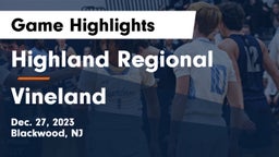 Highland Regional  vs Vineland  Game Highlights - Dec. 27, 2023