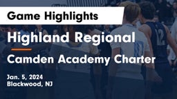 Highland Regional  vs Camden Academy Charter Game Highlights - Jan. 5, 2024