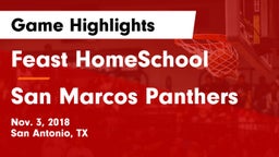 Feast HomeSchool  vs San Marcos Panthers Game Highlights - Nov. 3, 2018