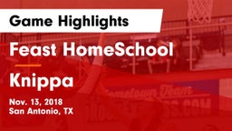 Feast HomeSchool  vs Knippa  Game Highlights - Nov. 13, 2018