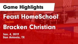 Feast HomeSchool  vs Bracken Christian  Game Highlights - Jan. 4, 2019