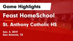 Feast HomeSchool  vs St. Anthony Catholic HS Game Highlights - Jan. 4, 2019