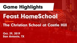 Feast HomeSchool  vs The Christian School at Castle Hill Game Highlights - Oct. 29, 2019