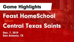 Feast HomeSchool  vs Central Texas Saints Game Highlights - Dec. 7, 2019