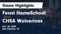 Feast HomeSchool  vs CHSA Wolverines Game Highlights - Oct. 30, 2020