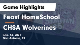 Feast HomeSchool  vs CHSA Wolverines Game Highlights - Jan. 14, 2021