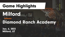 Milford  vs Diamond Ranch Academy Game Highlights - Jan. 6, 2022