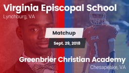 Matchup: Virginia Episcopal vs. Greenbrier Christian Academy  2018