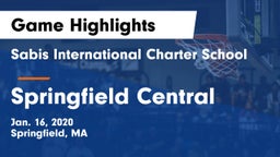 Sabis International Charter School vs Springfield Central  Game Highlights - Jan. 16, 2020