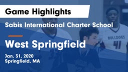 Sabis International Charter School vs West Springfield  Game Highlights - Jan. 31, 2020
