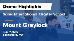 Sabis International Charter School vs Mount Greylock  Game Highlights - Feb. 9, 2020