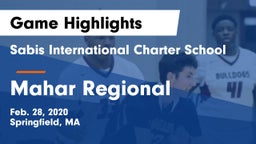 Sabis International Charter School vs Mahar Regional  Game Highlights - Feb. 28, 2020