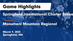 Springfield International Charter School vs Monument Mountain Regional Game Highlights - March 9, 2023