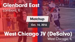 Matchup: Glenbard East High vs. West Chicago JV (DeSalvo) 2016