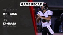 Recap: Warwick  vs. Ephrata  2016