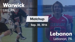 Matchup: Warwick vs. Lebanon  2016