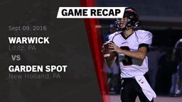 Recap: Warwick  vs. Garden Spot  2016