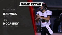 Recap: Warwick  vs. McCaskey  2016