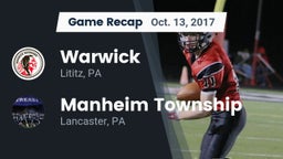 Recap: Warwick  vs. Manheim Township  2017