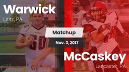 Matchup: Warwick vs. McCaskey  2017