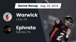 Recap: Warwick  vs. Ephrata  2018