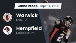 Recap: Warwick  vs. Hempfield  2018