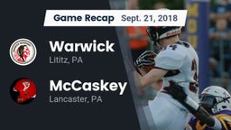 Recap: Warwick  vs. McCaskey  2018