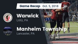 Recap: Warwick  vs. Manheim Township  2018