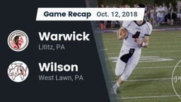 Recap: Warwick  vs. Wilson  2018