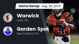 Recap: Warwick  vs. Garden Spot  2019