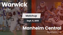 Matchup: Warwick vs. Manheim Central  2019
