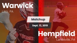 Matchup: Warwick vs. Hempfield  2019