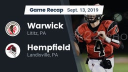 Recap: Warwick  vs. Hempfield  2019