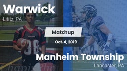 Matchup: Warwick vs. Manheim Township  2019
