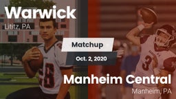 Matchup: Warwick vs. Manheim Central  2020