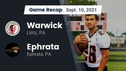 Recap: Warwick  vs. Ephrata  2021
