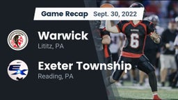 Recap: Warwick  vs. Exeter Township  2022