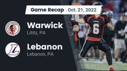 Recap: Warwick  vs. Lebanon  2022