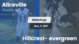 Matchup: Aliceville vs. Hillcrest- evergreen  2017
