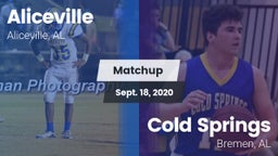 Matchup: Aliceville vs. Cold Springs  2020