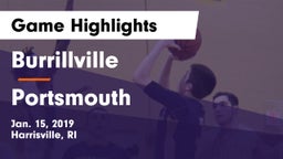 Burrillville  vs Portsmouth Game Highlights - Jan. 15, 2019