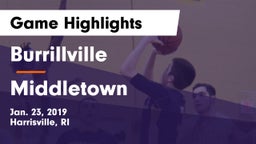 Burrillville  vs Middletown  Game Highlights - Jan. 23, 2019