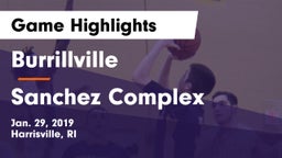 Burrillville  vs Sanchez Complex  Game Highlights - Jan. 29, 2019