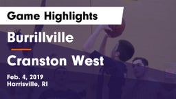 Burrillville  vs Cranston West  Game Highlights - Feb. 4, 2019