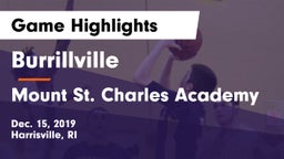 Burrillville  vs Mount St. Charles Academy Game Highlights - Dec. 15, 2019