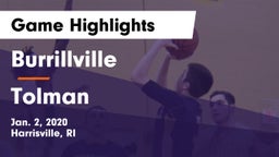 Burrillville  vs Tolman Game Highlights - Jan. 2, 2020