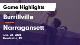Burrillville  vs Narragansett  Game Highlights - Jan. 28, 2020